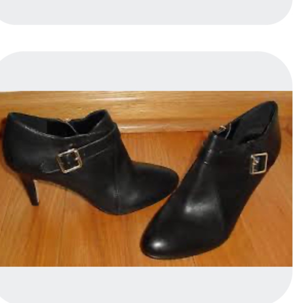Vince Camuto Black Ankle Booties with Buckle